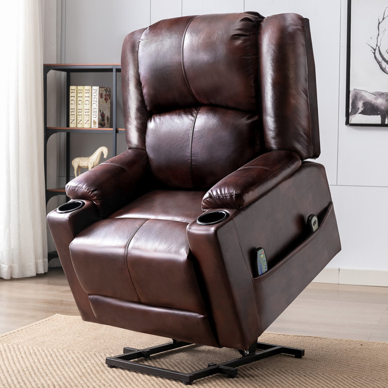 Red Barrel Studio® 35.4'' Wide Power Lift Assist Recliner with Massager